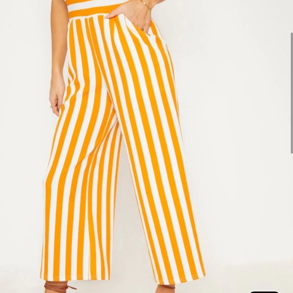 Pretty Little Thing Mustard Bandeau Jumpsuit - New without tags Size 8 (M) - Picture 3 of 7